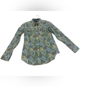 Ariat Green Paisley Women's Pearl Snap Shirt